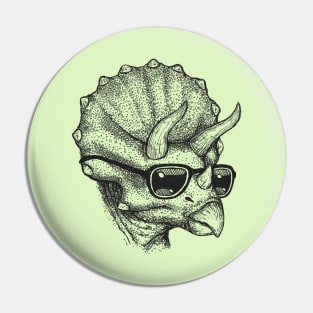 Cool Triceratops Boss Pin