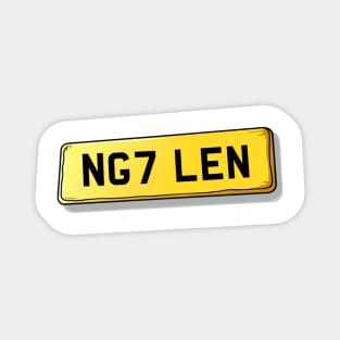 NG7 LEN - Lenton Number Plate Magnet