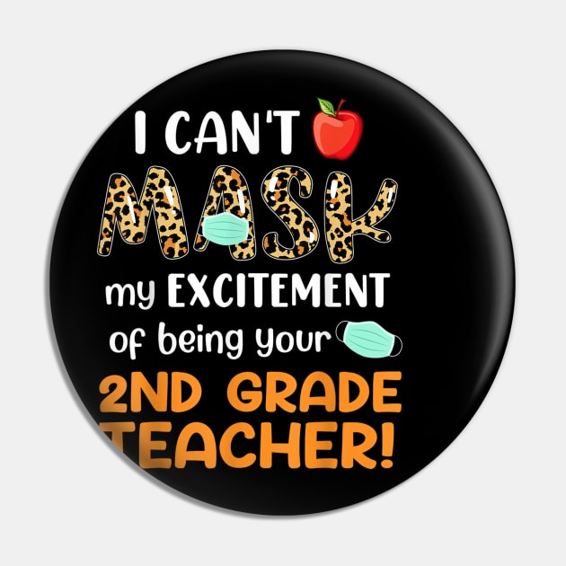 I can't mask my excitement of being your 2nd Grade Teacher Pin by designathome