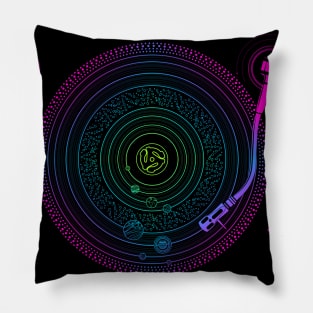 Space DJ - Solar System Turntable Electronic Dance Music EDM product Pillow