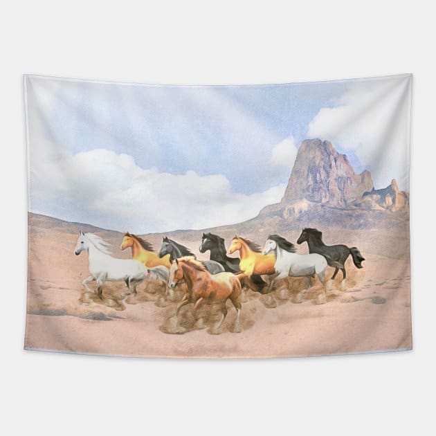 Valley of the Horses Tapestry by KC Morcom aka KCM Gems n Bling aka KCM Inspirations