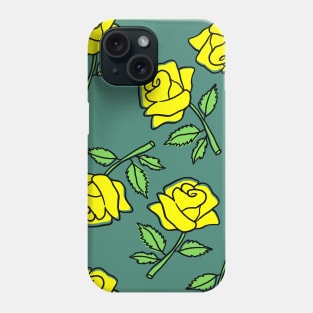 Yellow Roses in Alexandrite Color Phone Case