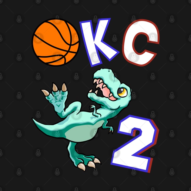 OKC Dinosaurs Basketball Squad Jersey #2 by WavyDopeness