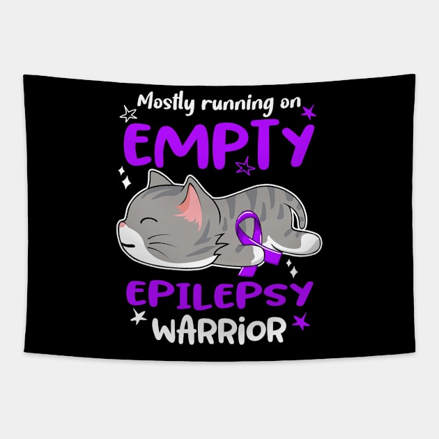 Mostly Running on Empty Epilepsy Warrior Tapestry by ThePassion99