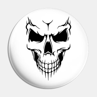 Tribal Skull Black Pin