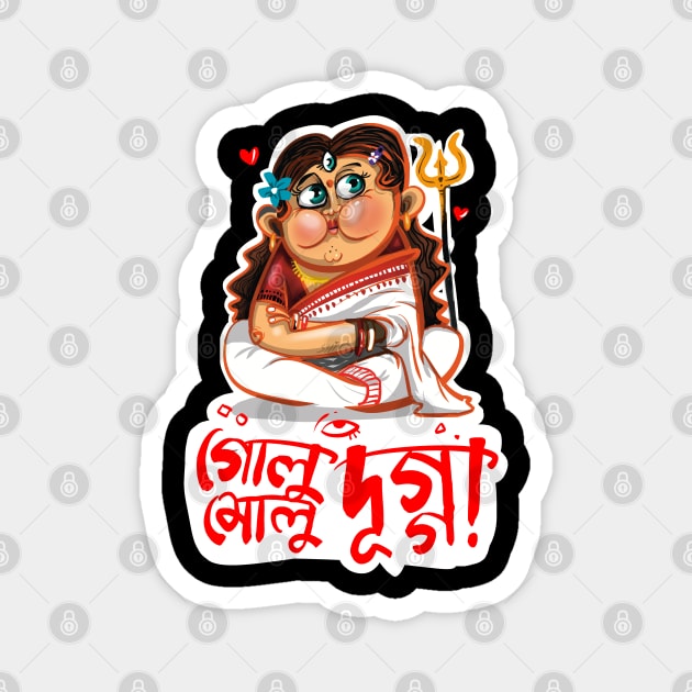 Golu Molu Durga - Chubby Girls fashion Magnet by BonGanze