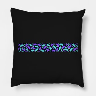 repeating multiple circle and half moon design Pillow