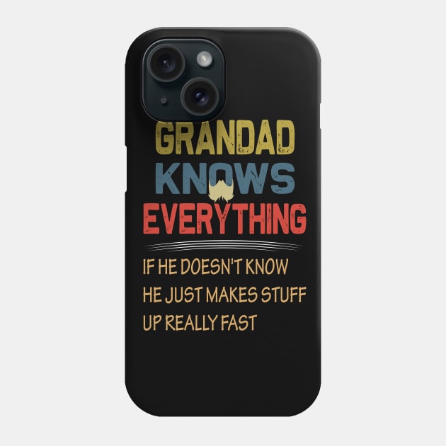 grandad knows everything..fathers day gift Phone Case by DODG99