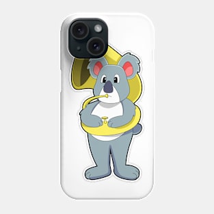 Koala bear at Music with Saxophone Phone Case