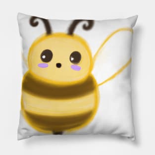 Cute Bee Drawing Pillow