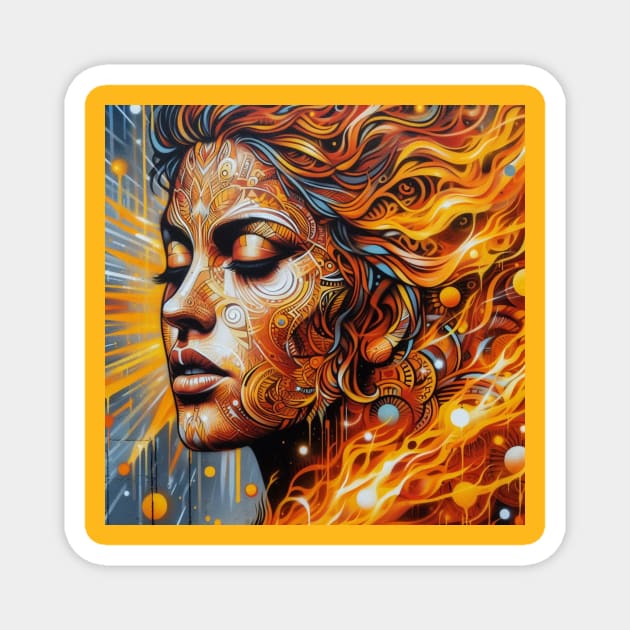 Goddess of Fire Magnet by JohnTy