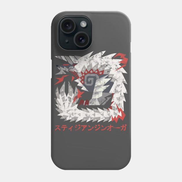 Monster Hunter World Iceborne Stygian Zinogre Kanji Icon Phone Case by StebopDesigns