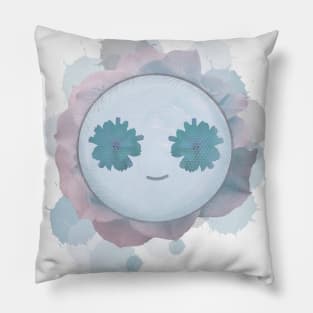 Floral Smiley Pillow