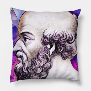 Eratosthenes of Cyrene Pink Portrait | Eratosthenes of Cyrene Artwork 8 Pillow