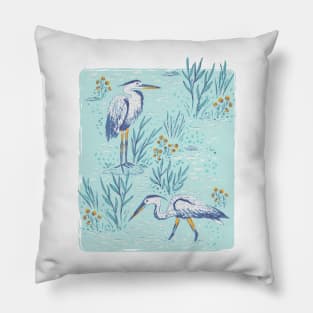 Blue Heron Pillow