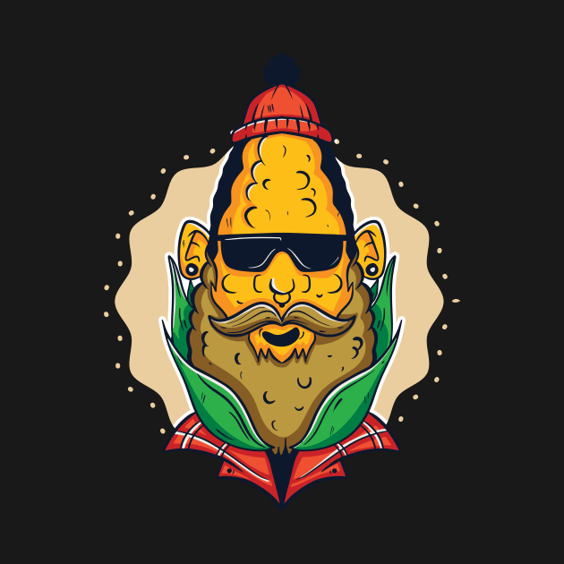 Hipster Corn on the Cob by SLAG_Creative