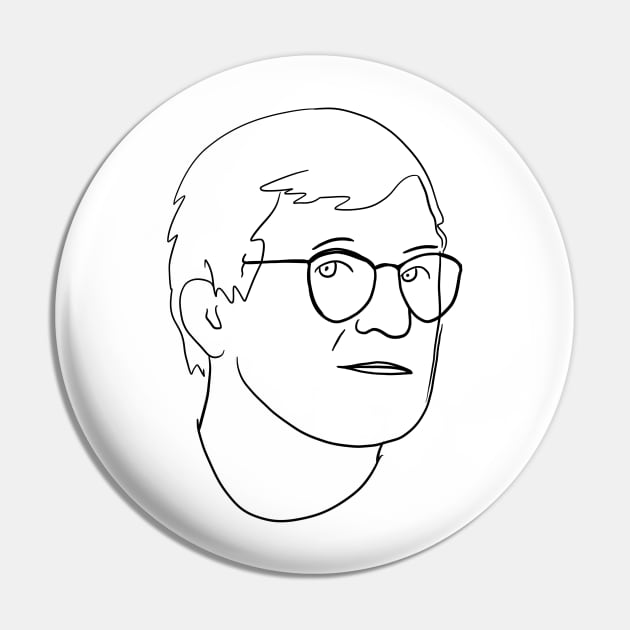 David Hockney Minimal Portrait Pin by isstgeschichte