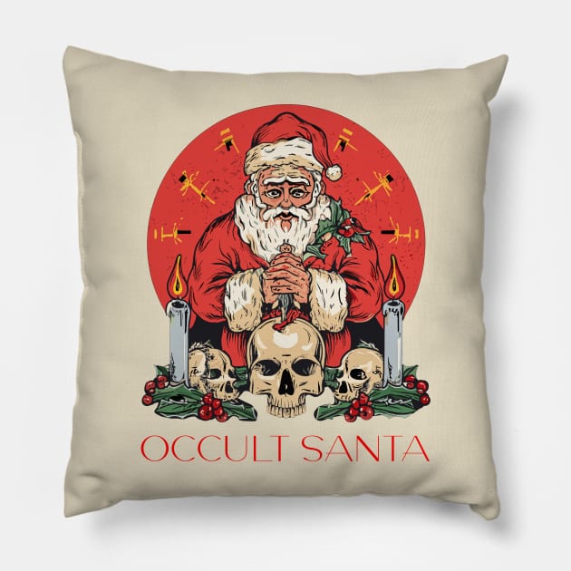 OCCULT SANTA: CELEBRATE SATANIC TWIST IN THIS CHRISTMAS Pillow by Lucifer