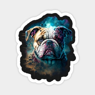 Bulldog Puppy doggy dog Sci-fi Magnet