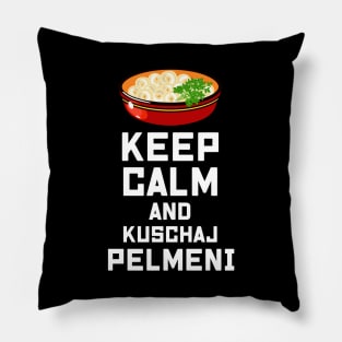 Russian Keep Calm eat Pelmeni Funny Russian Quote Pillow