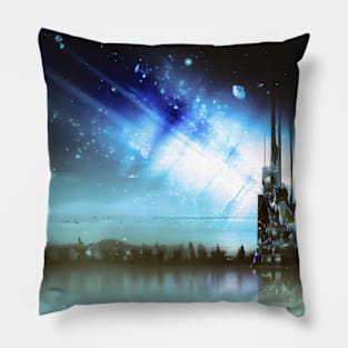 Cityscape of the Empire Pillow