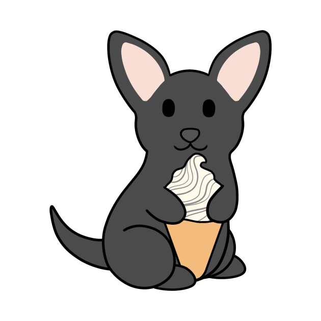 Black Chihuahua Ice Cream by BiscuitSnack