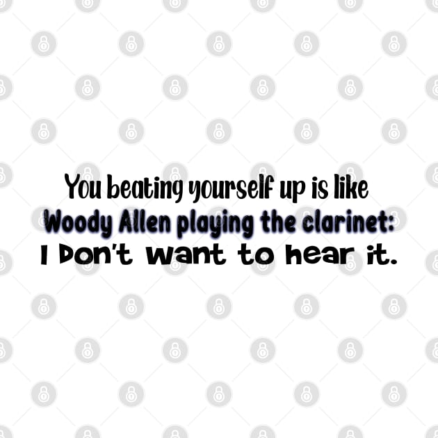 Woody Allen playing the clarinet by Wenby-Weaselbee