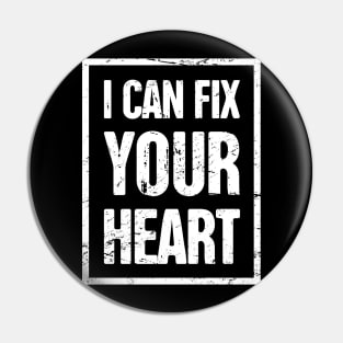 Distressed Funny Heart Doctor Cardiologist Pin