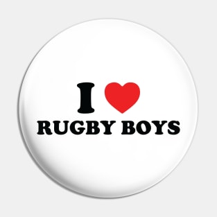 I Love Rugby Boys Pin