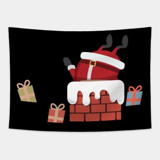 Santa Claus in Chimney Tapestry