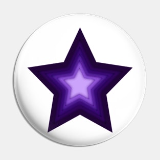 Paper cut effect star Pin