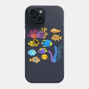 The Story of the Sea,tropical fish, coral reefs, seaweed Phone Case