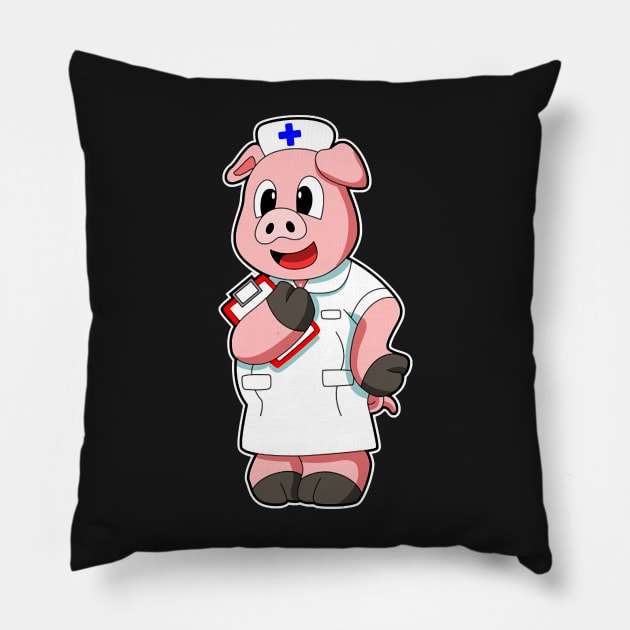 Pig as Nurse with Smock Pillow by Sonoma92