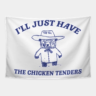 I'll Just Have The Chicken Tenders, Retro Cartoon T Shirt, Chicken Nugget Lover, Trendy Tapestry