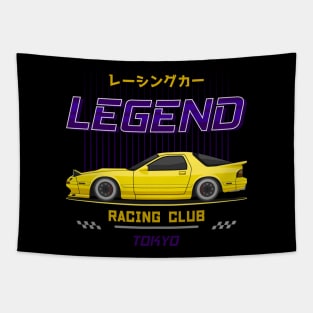 Midnight Racer Yellow FC3S RX7 JDM Tapestry