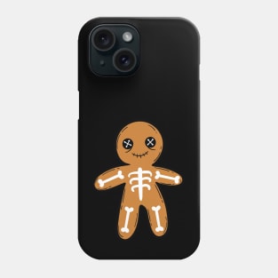 Spooky Christmas Skeleton Gingerman Cookie Phone Case