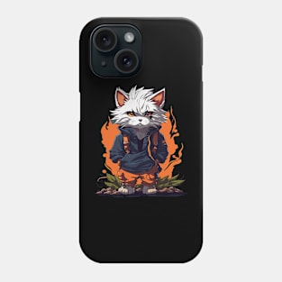 cat on fire Phone Case