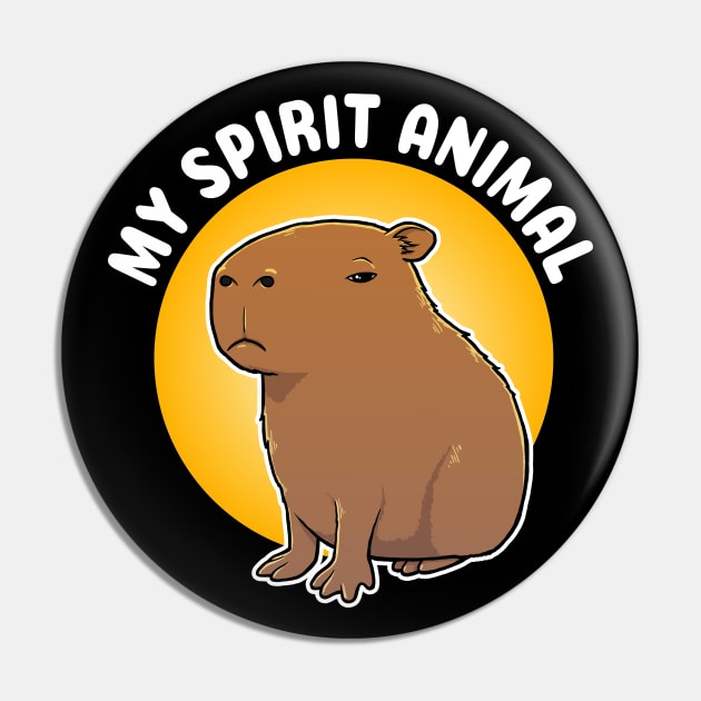 My spirit animal grumpy Capybara Cartoon Pin by capydays