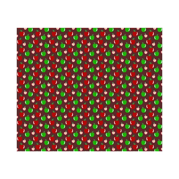 Green and Red Apple Pattern by saradaboru