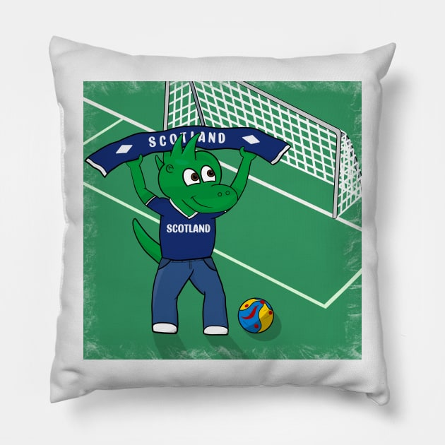 Dino Scotland Football Fan Pillow by SNCdesigns