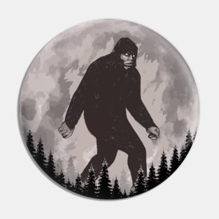 Bigfoot Moon Pin