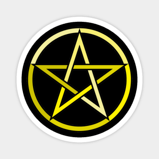 Yellow Pentagram Pentacle Magnet