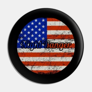 Night Ranger / USA Flag Style Pin