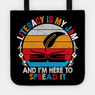 Vintage Literacy Is My Jam And I'm Here To Spread Literacy Teacher Tote