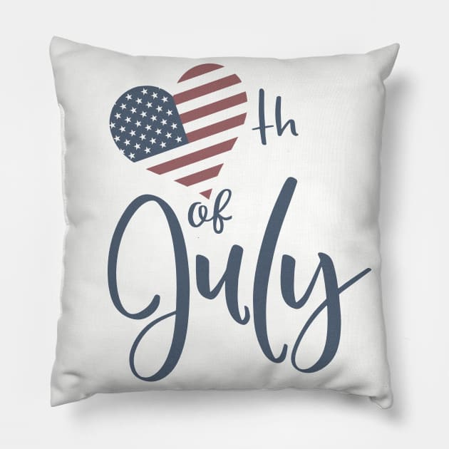 4th Of July Vintage American Flag Pillow by Etopix