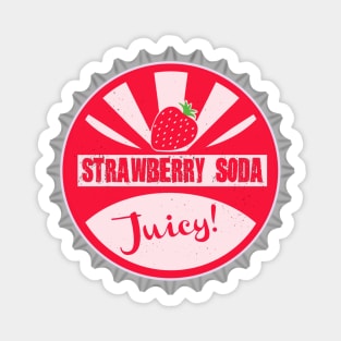 Strawberry Soda Bottle Cap Magnet