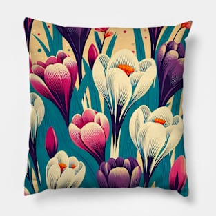 Crocus Flower Pillow