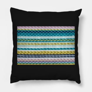 Multi color fabric texture samples Pillow