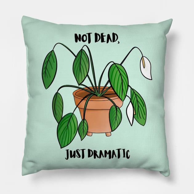 Dramatic Peace Lily Pillow by Jyuly