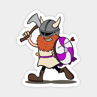 Viking Berserker Cartoon (Player 6 / pink version) Magnet